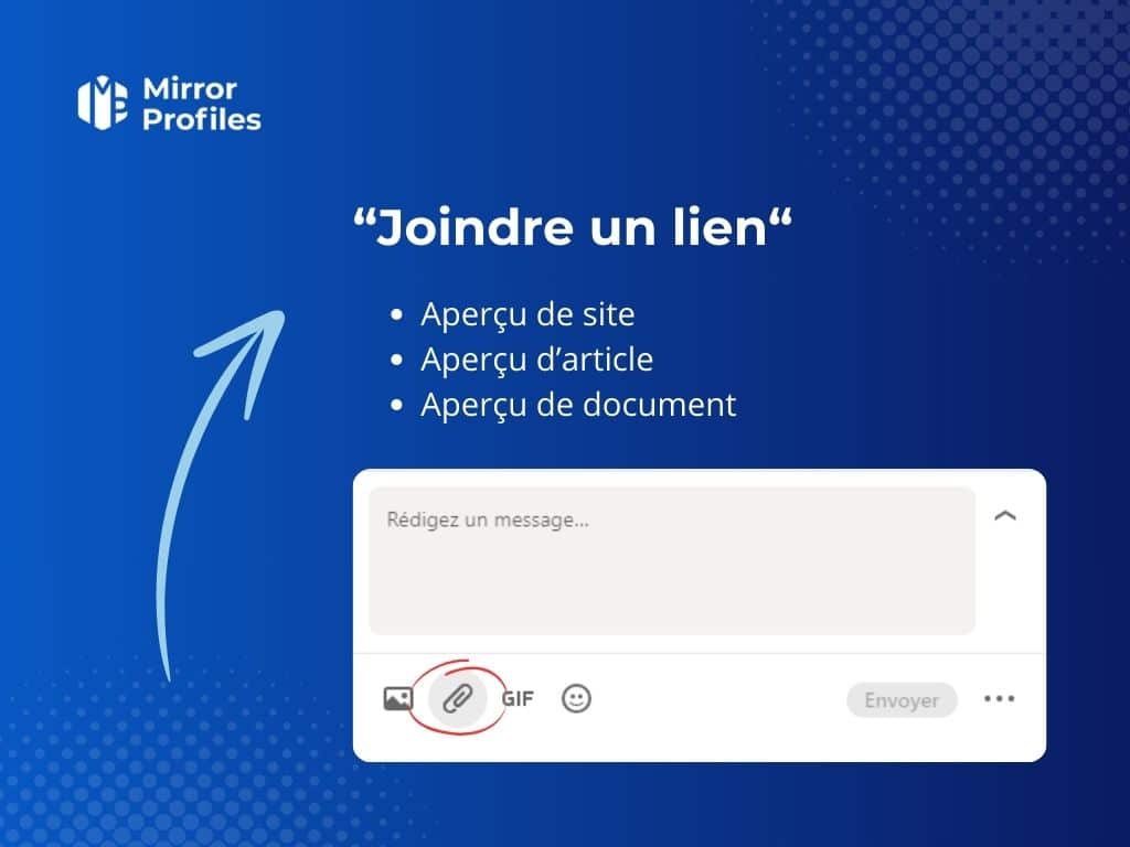 Using the 'Attach a link' function