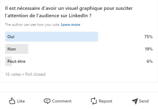 Example of a LinkedIn poll