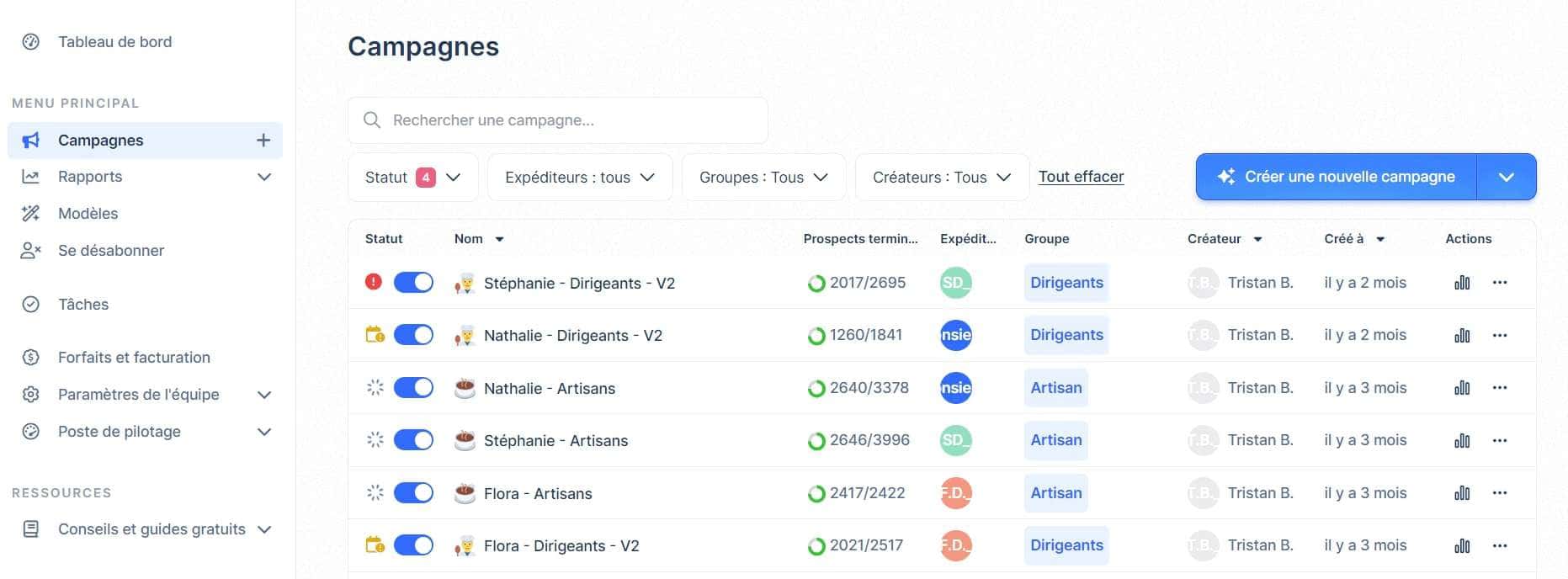 Lemlist campaigns