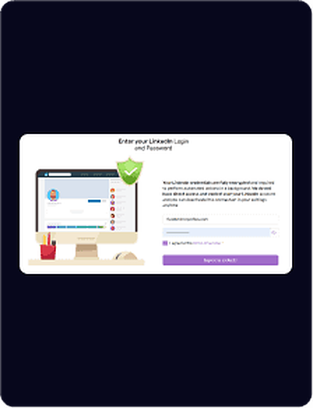 Dripify setup, step 2: Connect via credentials
