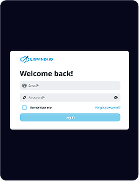 Expandi setup, step 1: Log in to Expandi