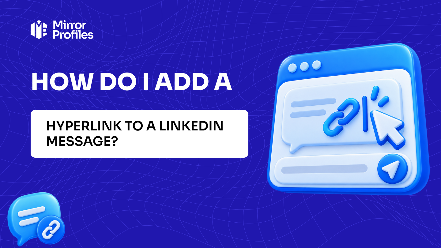 How do I add a hyperlink to a LinkedIn message?