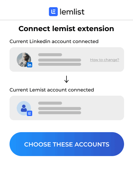 lemlist setup, step 3: Link the account