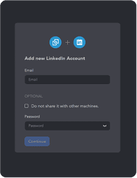 Linked Helper setup, step 2: Add the LinkedIn account