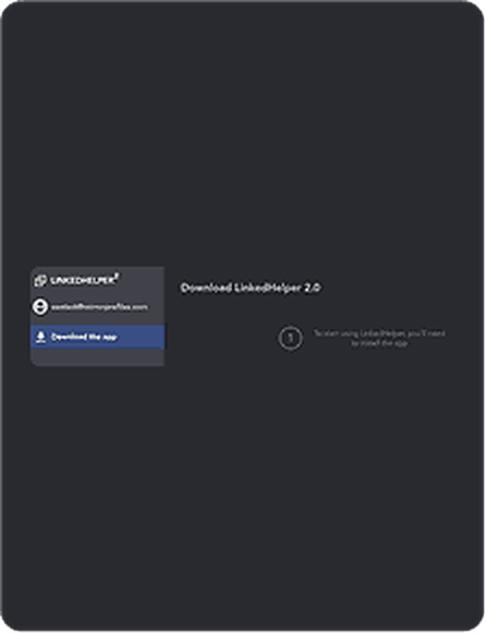 Linked Helper setup, step 1: Install Linked Helper