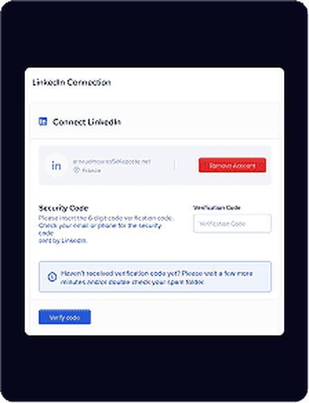 Meet Alfred setup, step 3: Enter the verification code