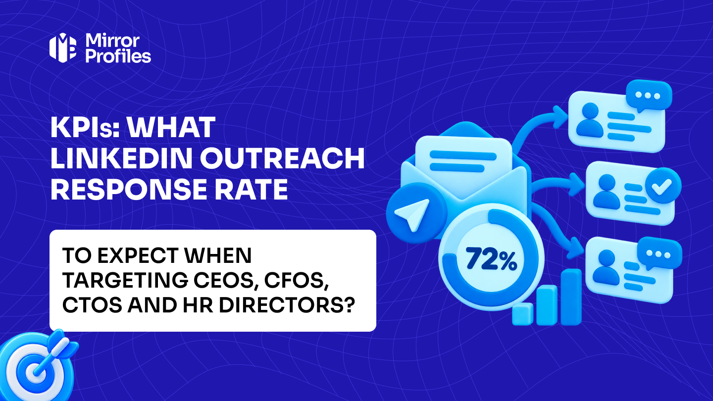 KPIs: what LinkedIn outreach response rate to expect when targeting CEOs, CFOs, CTOs and HR directors?